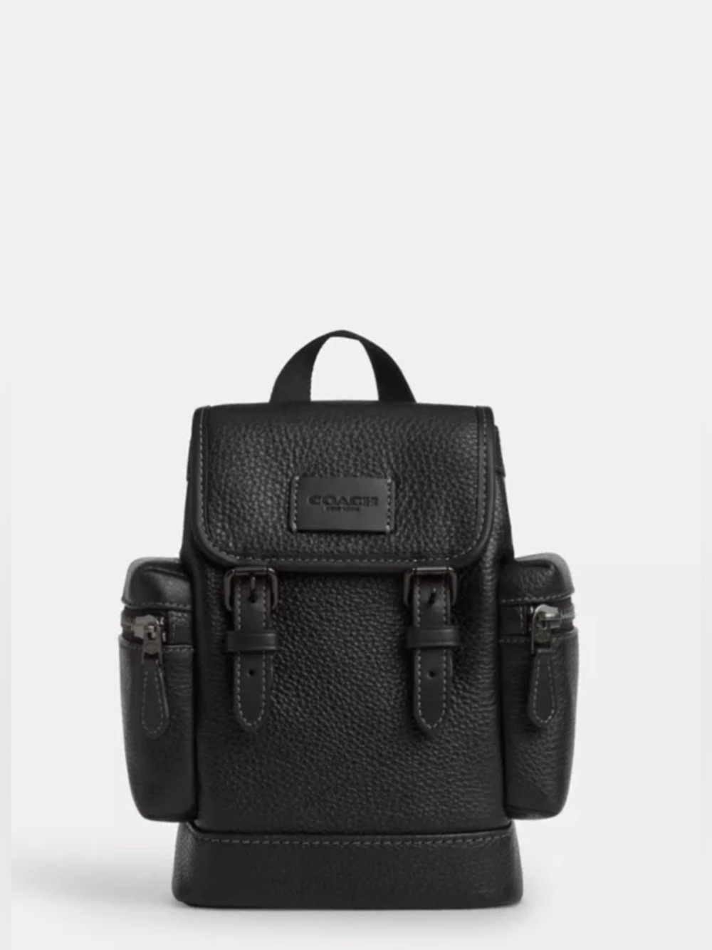 🖤Coach NWT Sprint Sling Black Pebbled Leather Mini Backpack/ Crossbody Strap